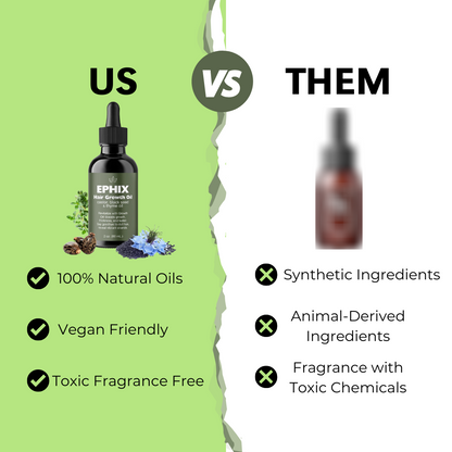 EPHIX Hair Growth Oil with Castor, Black Seed, and Thyme Oil